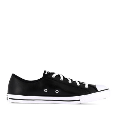 ALL STAR DAINTY LOW LEATHER CORE - BLACK WHITE WHITE