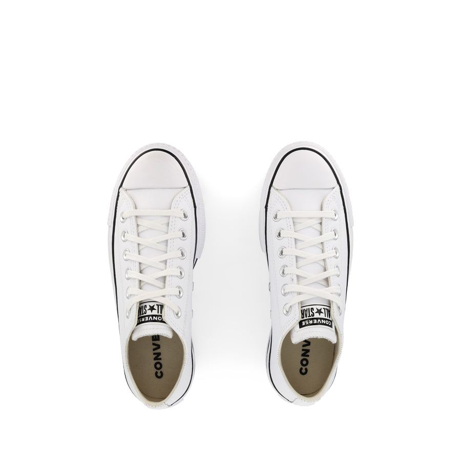 ALL STAR LIFT LOW LEATHER - WHITE BLACK WHITE