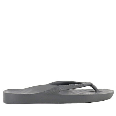 ARCH SUPPORT THONGS - CHARCOAL