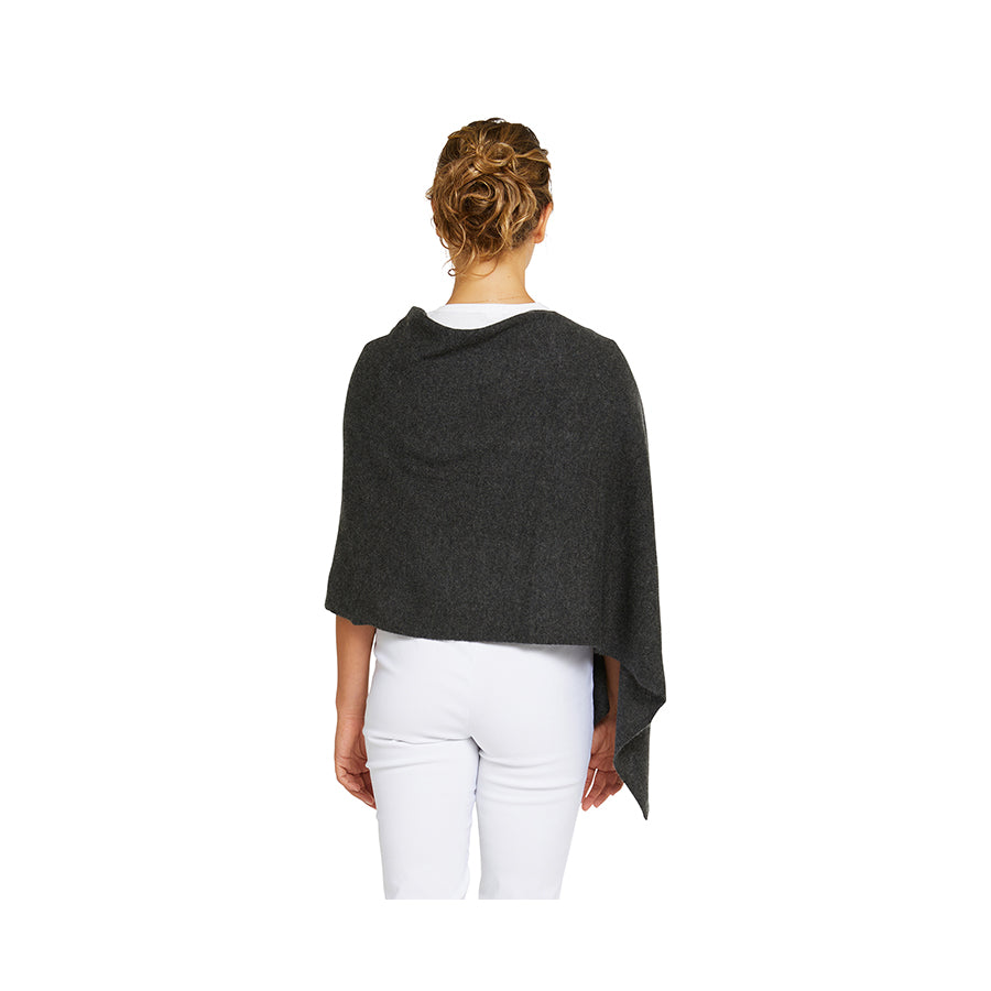 CASHMERE CLASSIC TOPPER - CHARCOAL