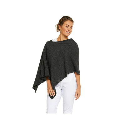 CASHMERE CLASSIC TOPPER - CHARCOAL