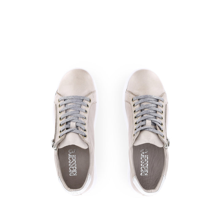 TATTER FRESH - TAUPE/SILVER LEATHER