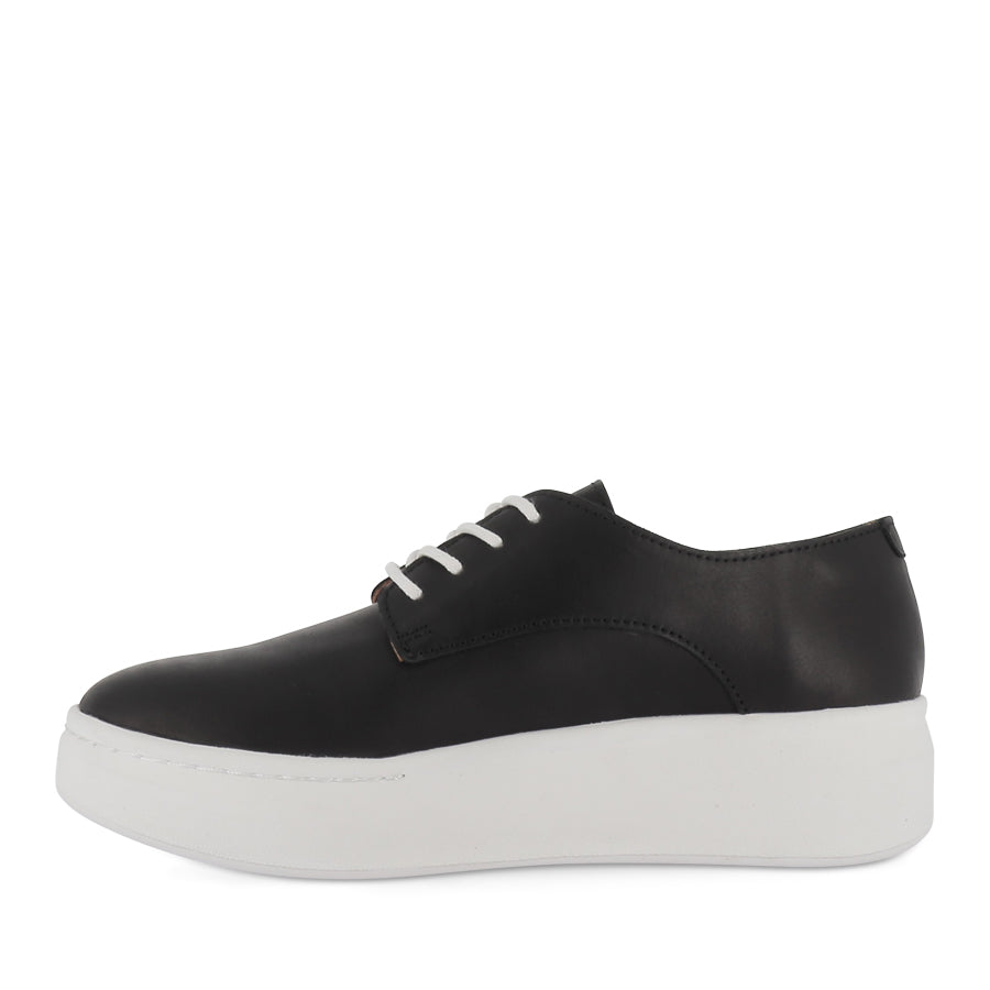 DERBY CITY LACEUP - BLACK LEATHER
