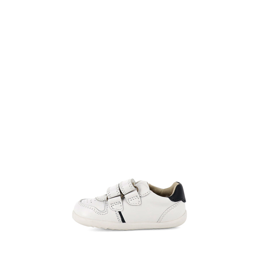 RILEY STEP UP - WHITE/NAVY LEATHER