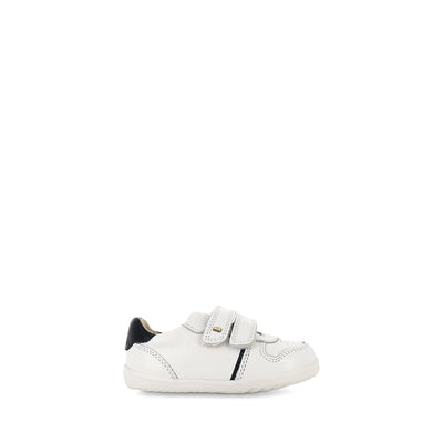 RILEY STEP UP - WHITE/NAVY LEATHER