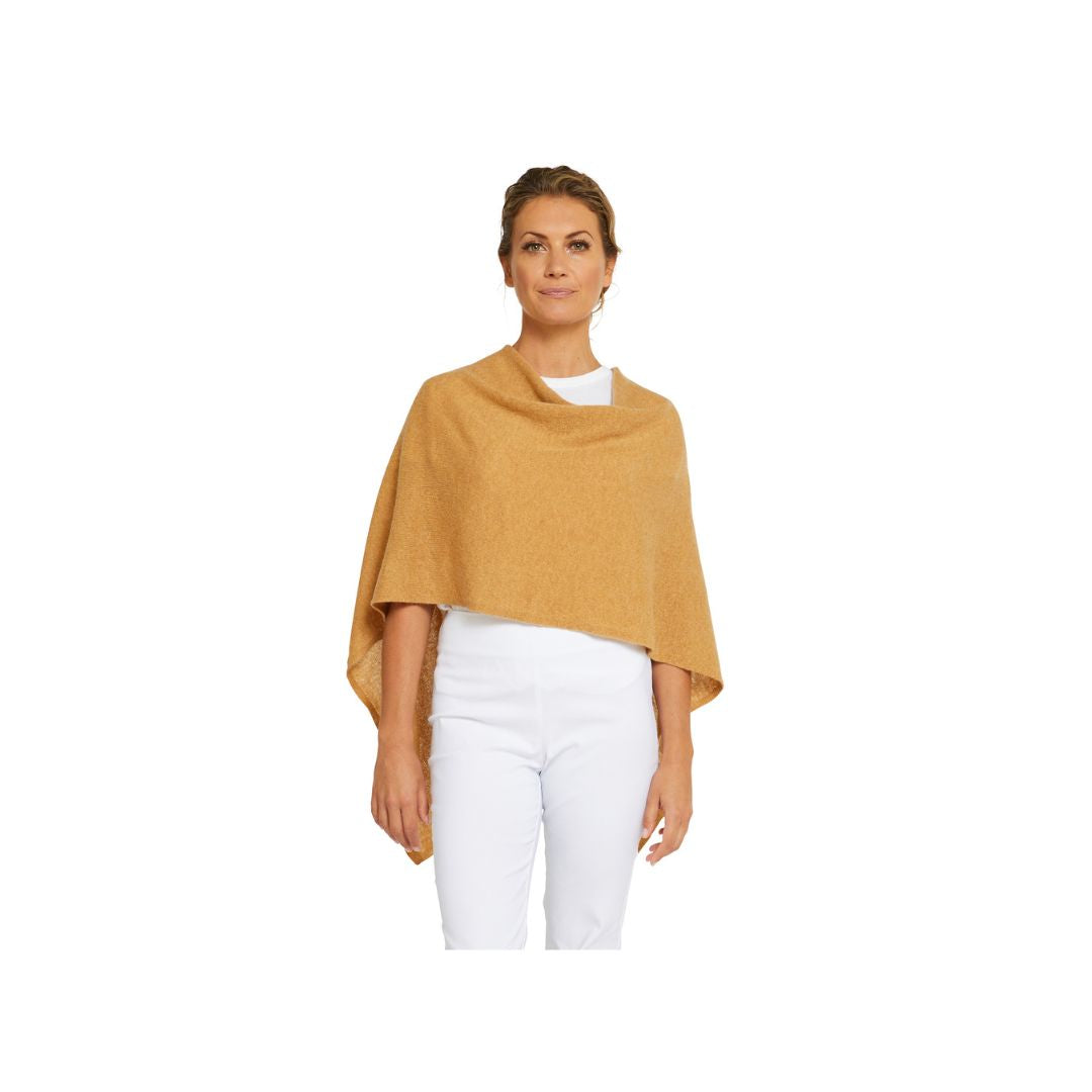 CASHMERE CLASSIC TOPPER - TOFFEE