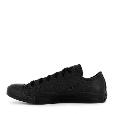 ALL STAR LOW LEATHER - BLACK MONO
