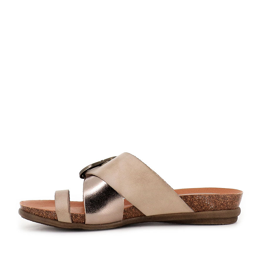RIVKA 1119 - TAUPE/PEWTER LEATHER