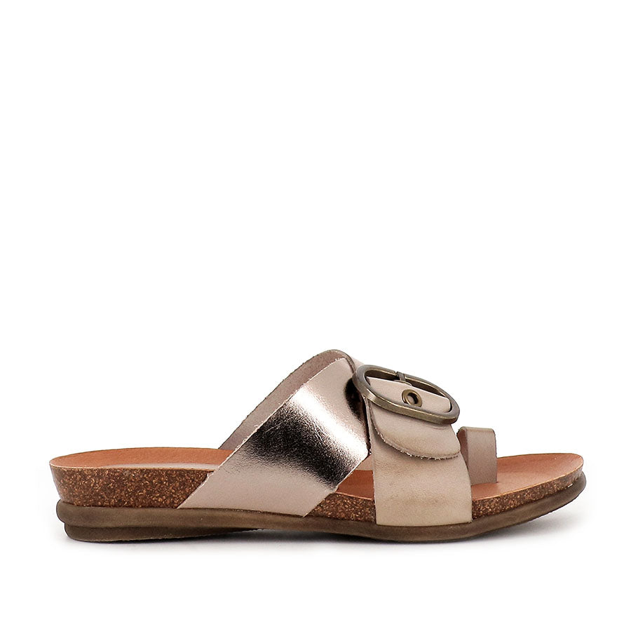 RIVKA 1119 - TAUPE/PEWTER LEATHER